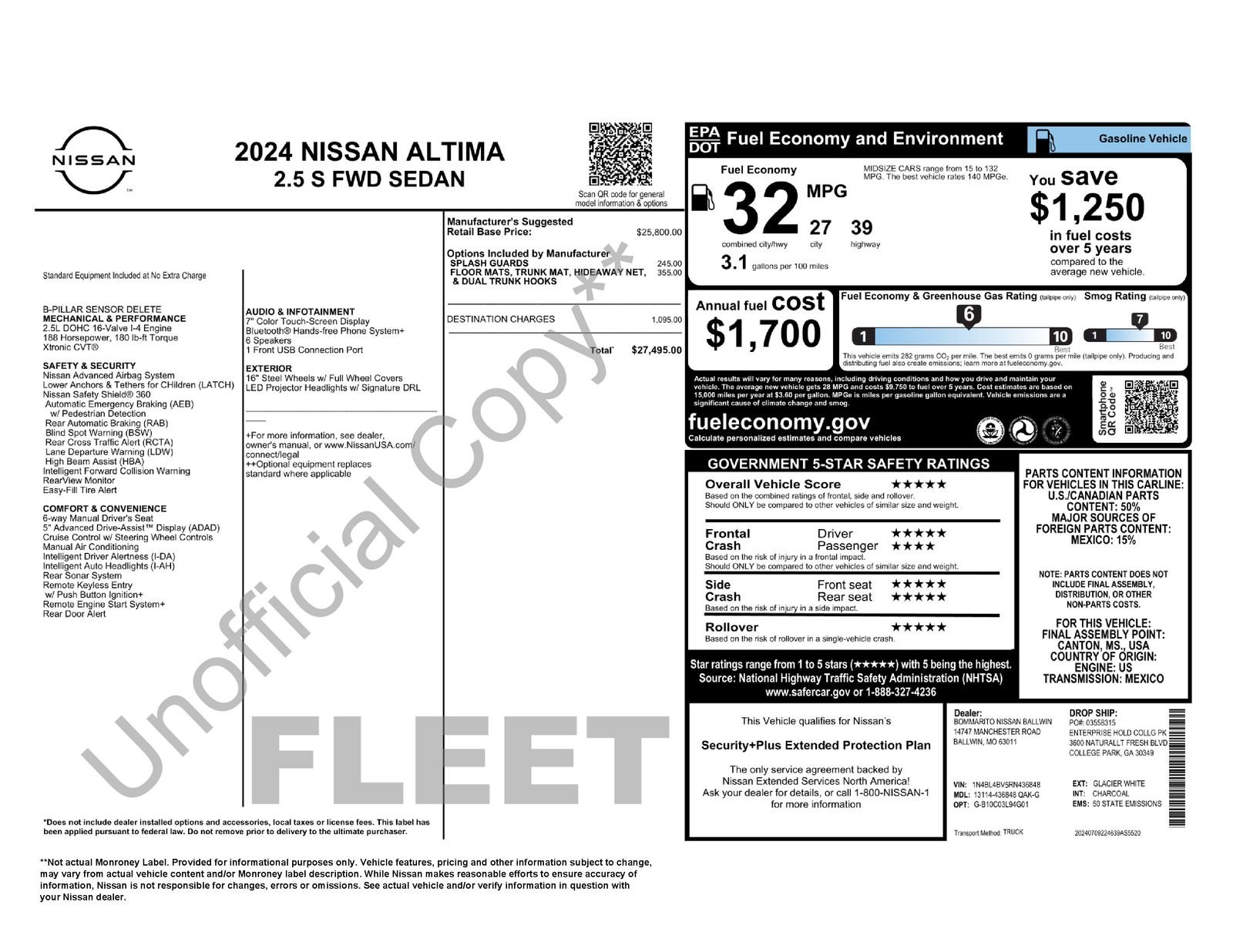 Used 2024 Glacier White Nissan 2.5 S image 5