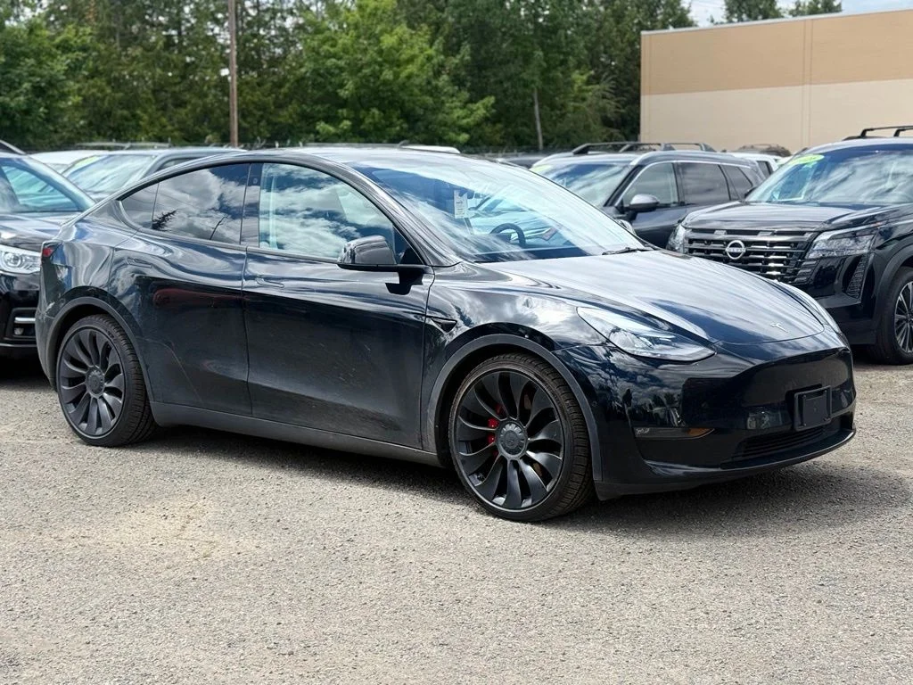 Used 2021 Black Tesla Performance image 1