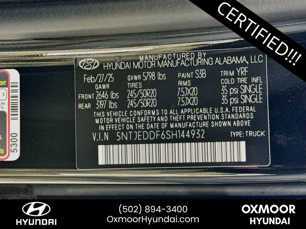 Certified Used 2025 Phantom Black Hyundai Limited image 34