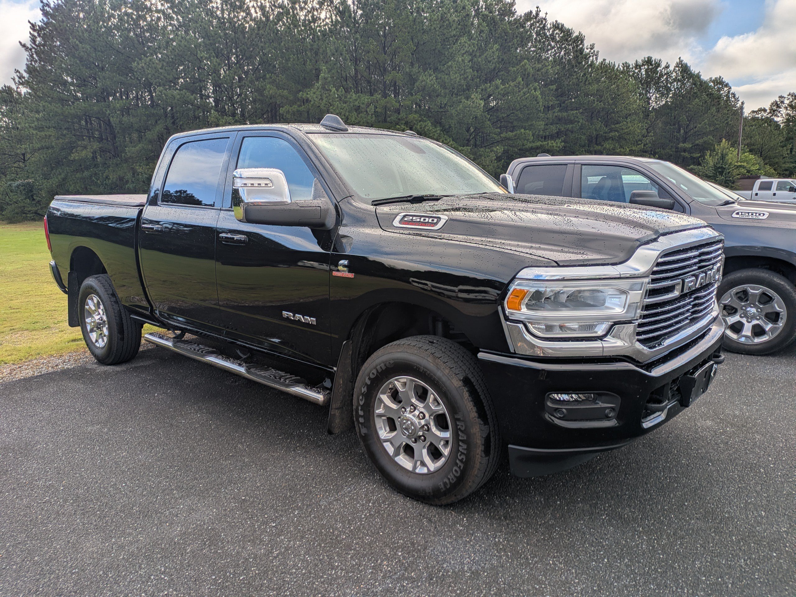 Used 2023 Diamond Black Crystal Pearlcoat Ram Laramie image 1