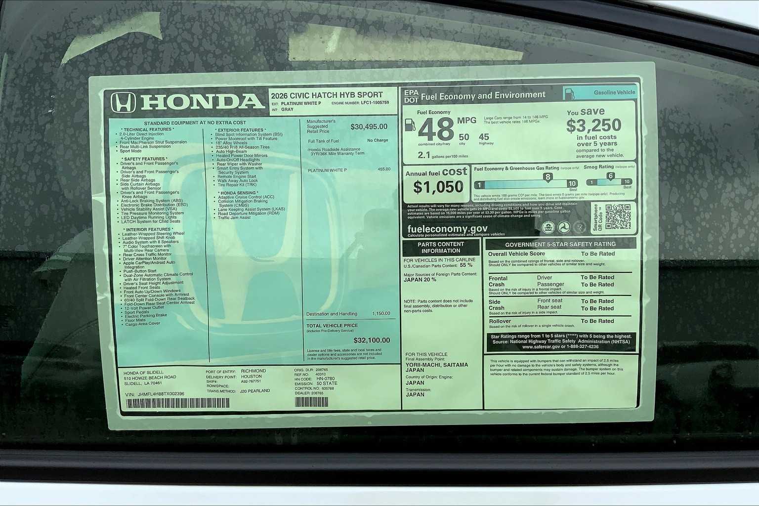 2026 Honda Civic Hatchback Sport - Photo 19