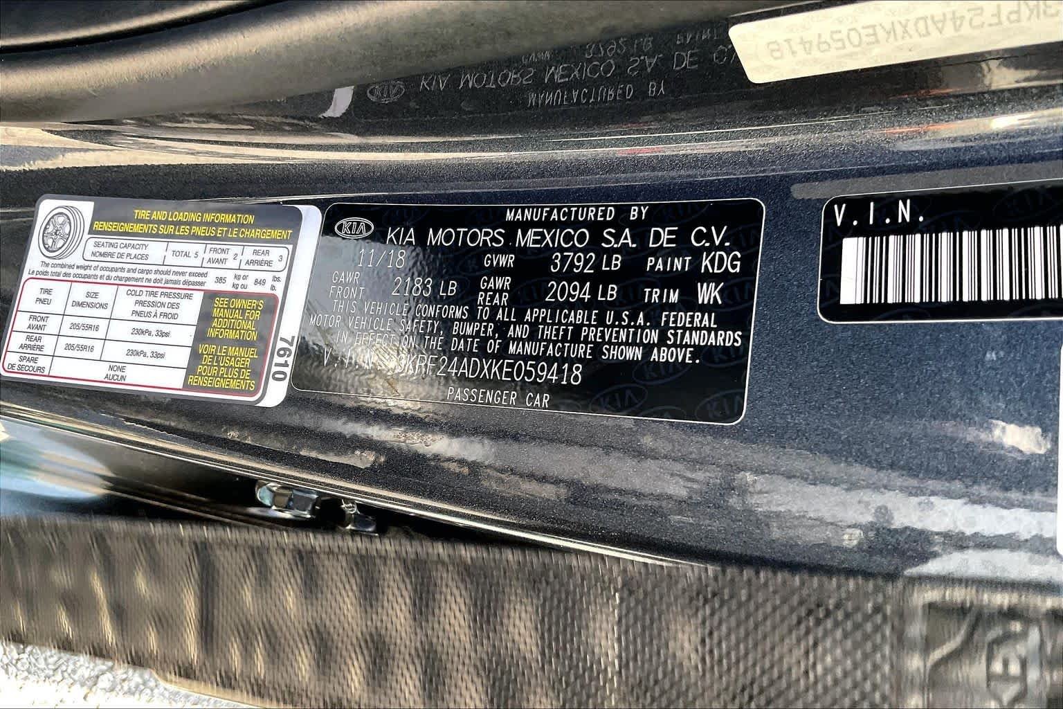 Used 2019 Gravity Gray Kia LXS image 33
