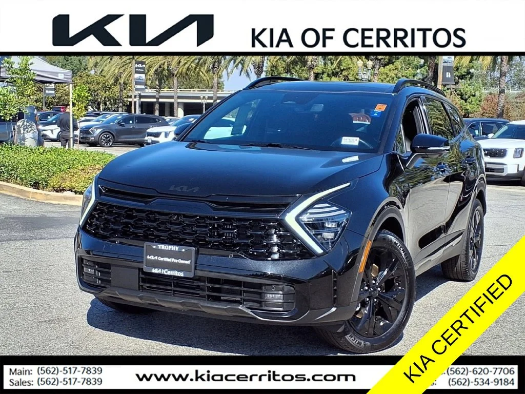 Certified Used 2025 Black Kia X-Line Prestige image 1