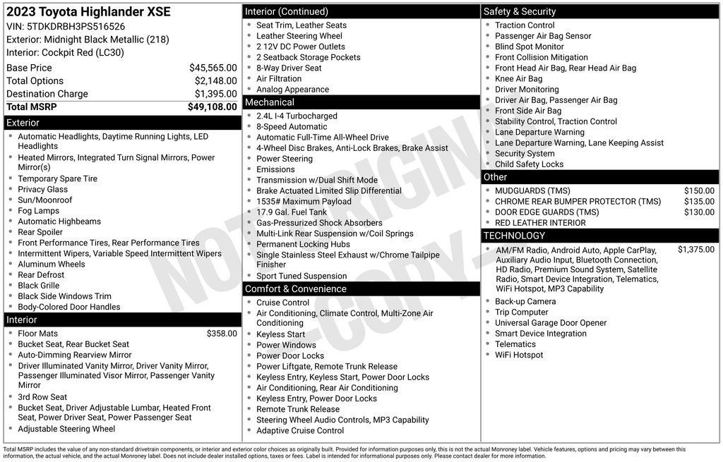 Used 2023 Black Toyota XSE image 27