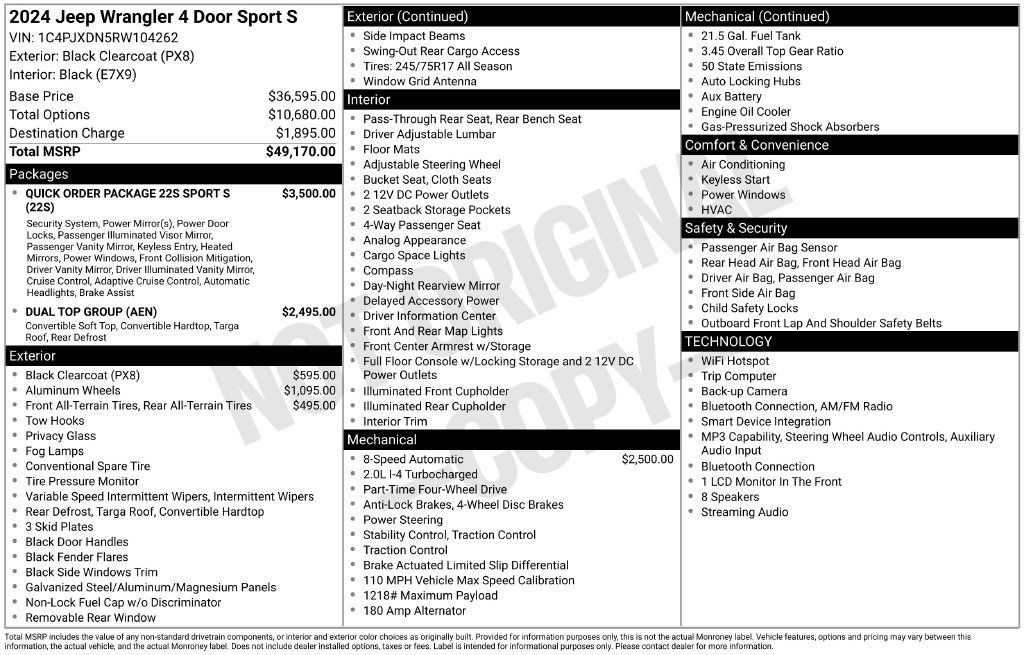 Used 2024 Black Jeep Sport S image 6