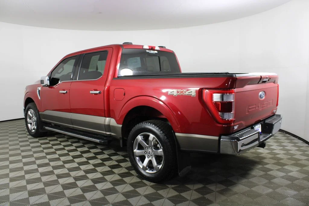 Used 2021 Rapid Red Metallic Tinted Clearcoat Ford Lariat image 4