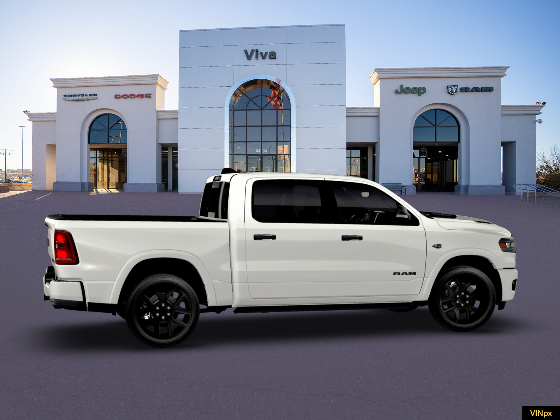 New 2026 Bright White Clear-Coat Exterior Paint RAM Laramie image 15