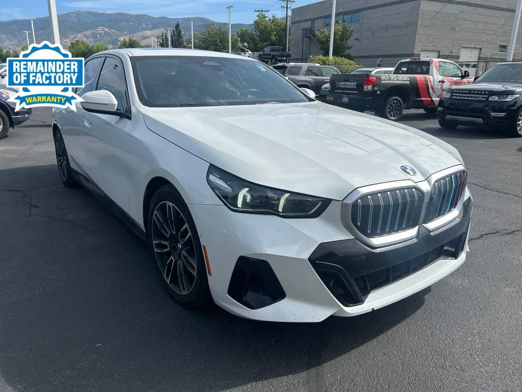Used 2024 Mineral White Metallic BMW 530i xDrive image 1