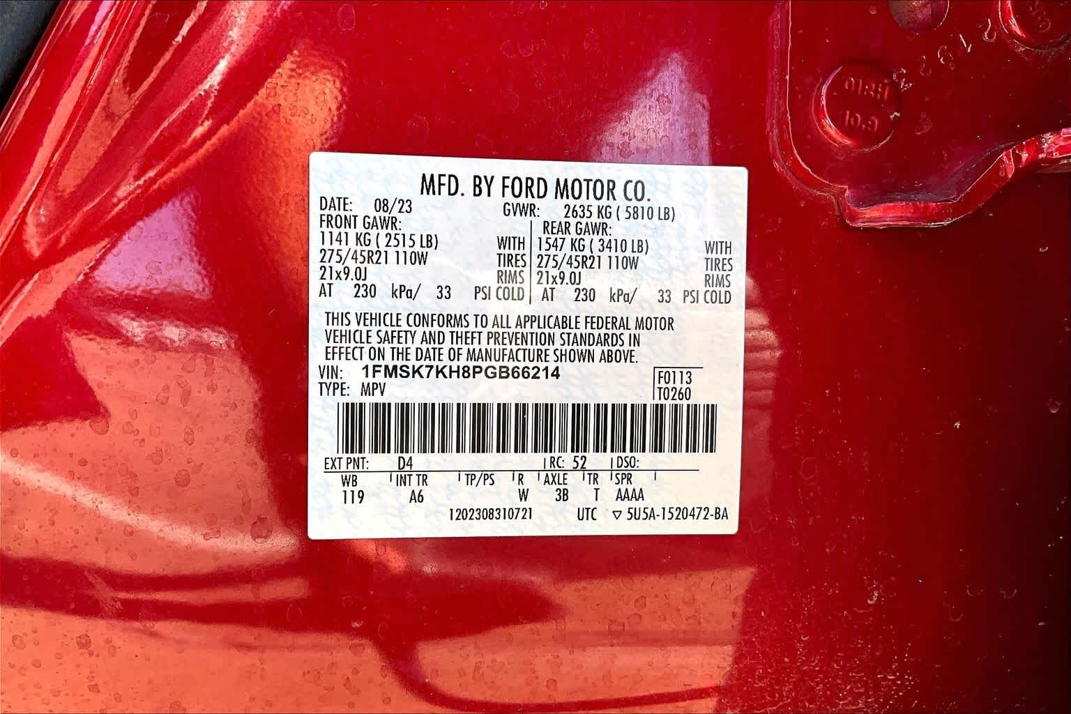 Used 2023 Rapid Red Metallic Tinted Clearcoat Ford ST-Line image 37