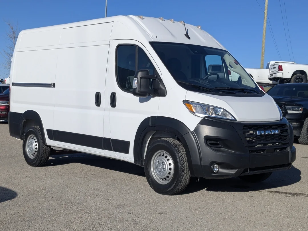 Certified Used 2025 White RAM Tradesman - - C/V HR 136 WB - Pkg 22B - Convenience Grp - Cargo Partition - Wall Paneling & More! image 2