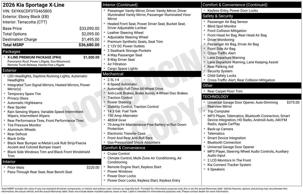 New 2026 Ebony Black Kia X-Line image 28