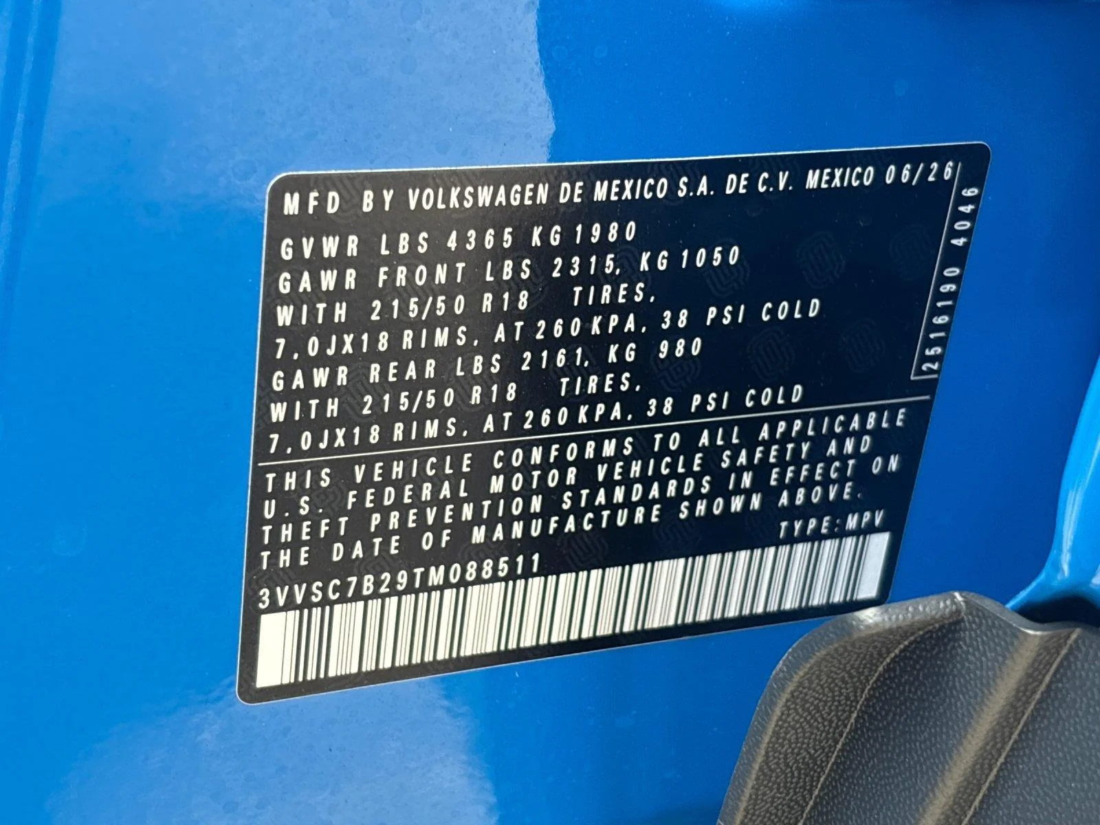 New 2026 Cornflower Blue Volkswagen SE image 12