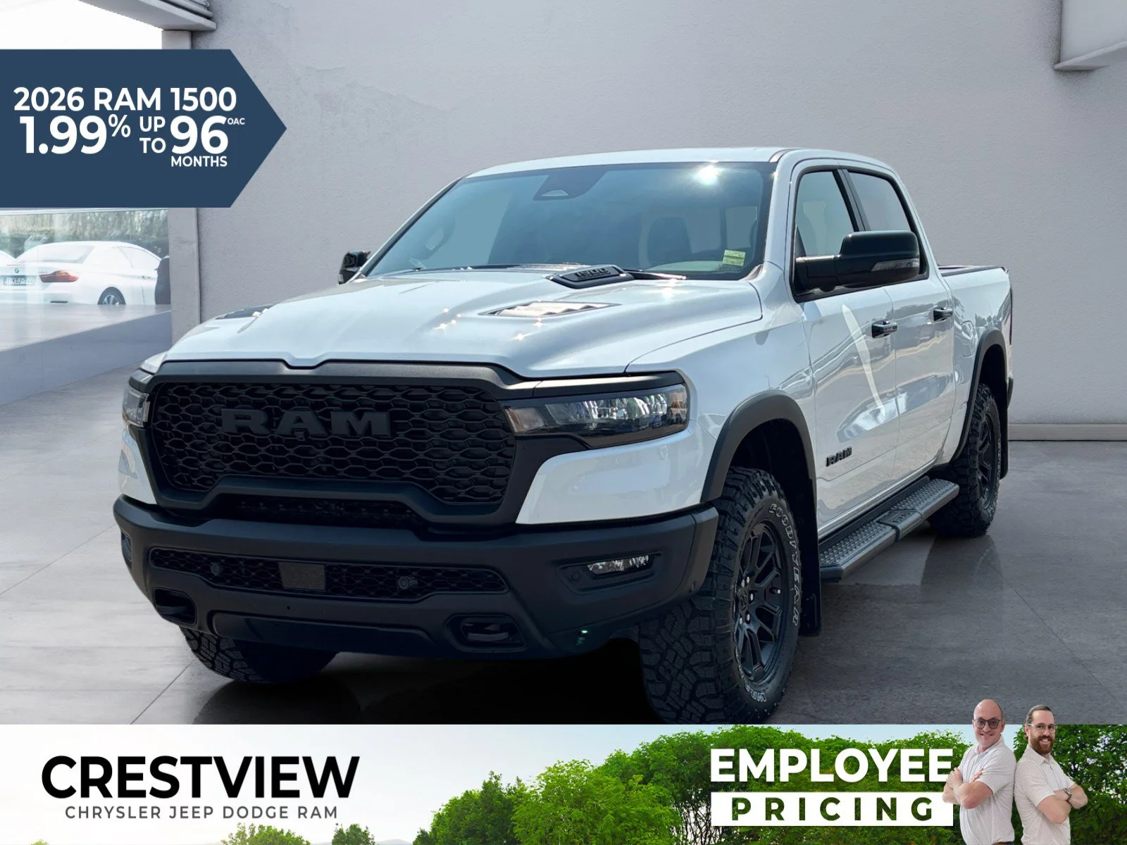 New 2026 Bright White Ram Rebel image 1