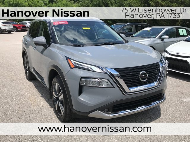Certified Used 2021 Boulder Gray Pearl Nissan Platinum image 1
