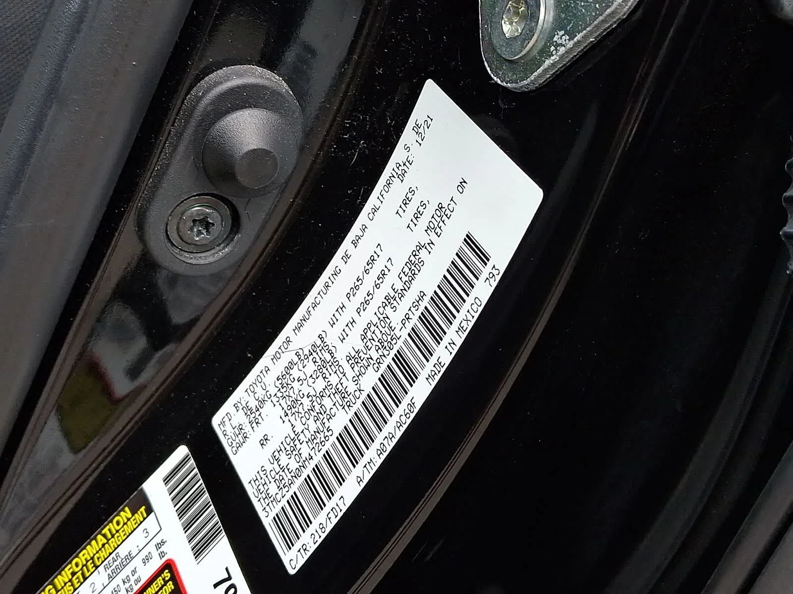 Certified Used 2022 Midnight Black Metallic Toyota TRD Sport image 30