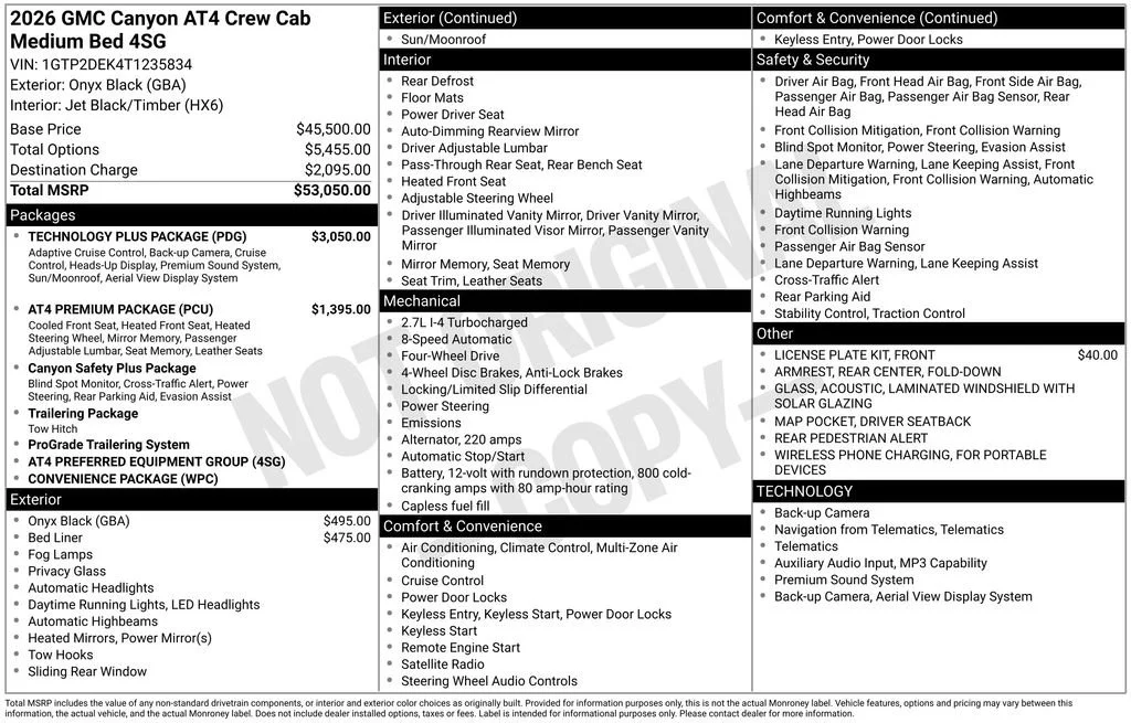New 2026 Onyx Black GMC AT4 image 5