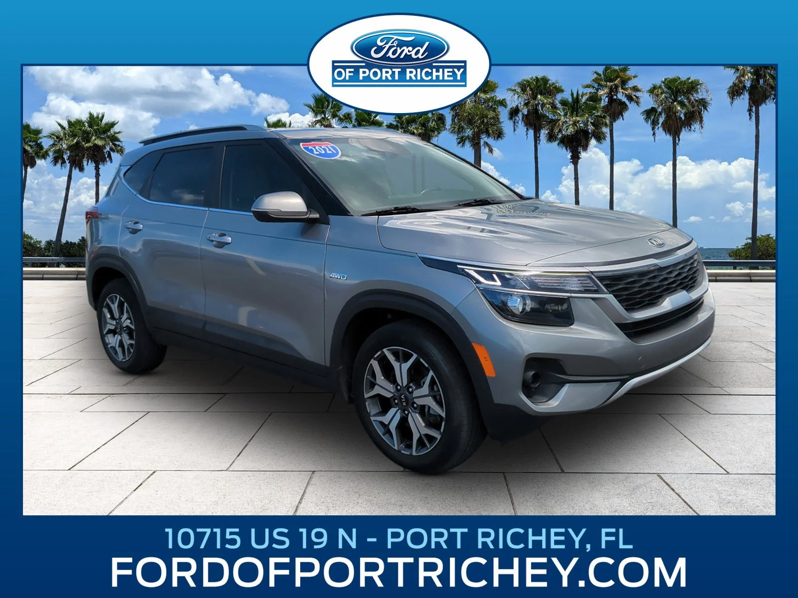 Certified Used 2021 Steel Gray Kia EX image 1