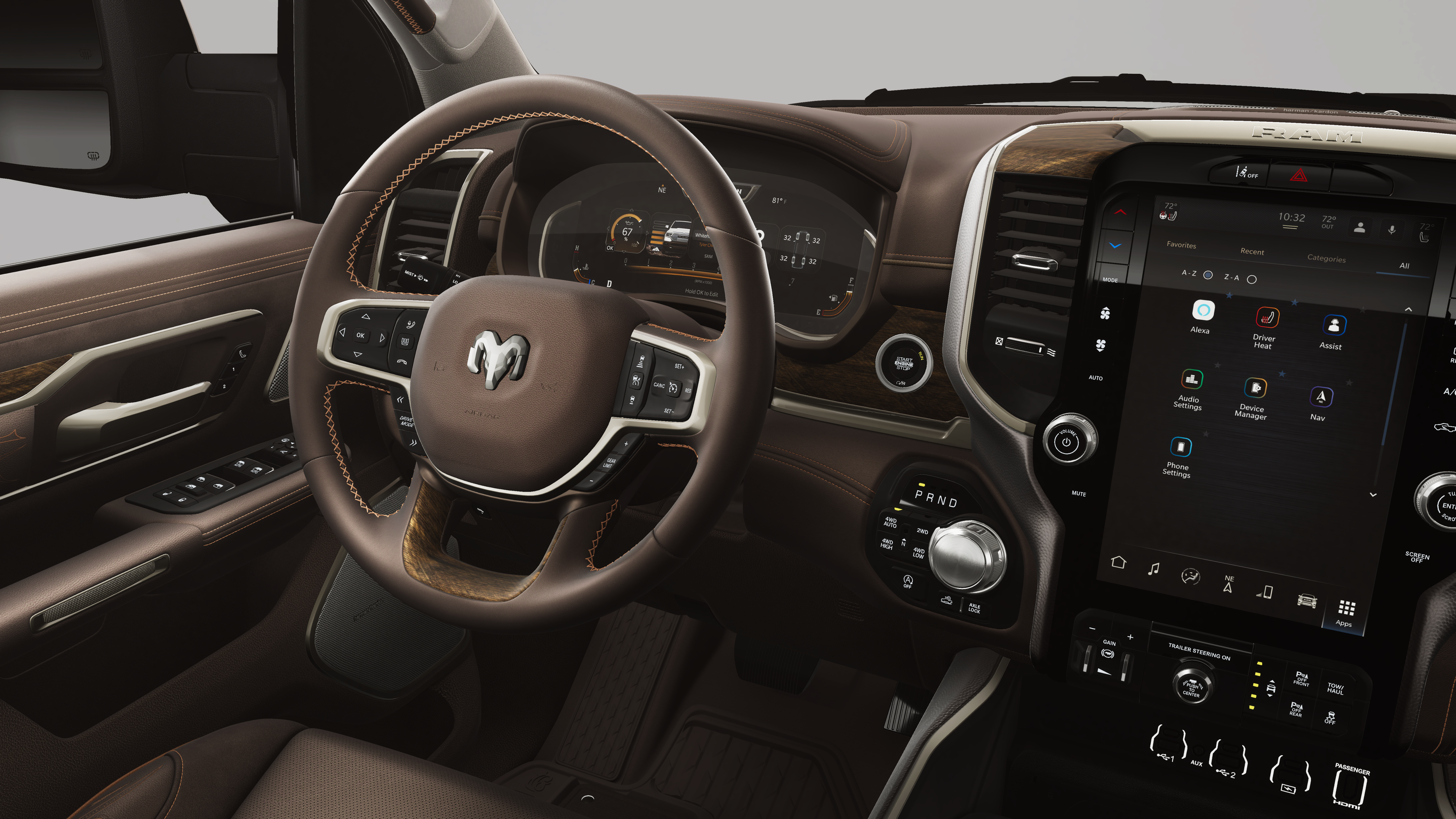 New 2026 Ivory White Tri-Coat Pearl-Coat Exterior Paint RAM Limited Longhorn image 35