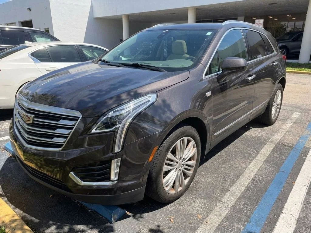 Used 2018 Gray Cadillac Premium Luxury image 1