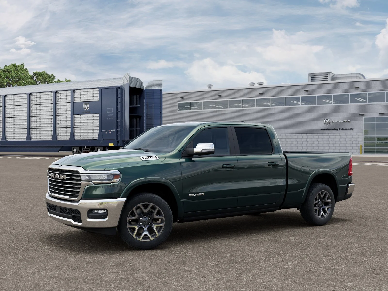 New 2026 Serrano-Green Metallic Exterior Paint RAM LARAMIE image 1