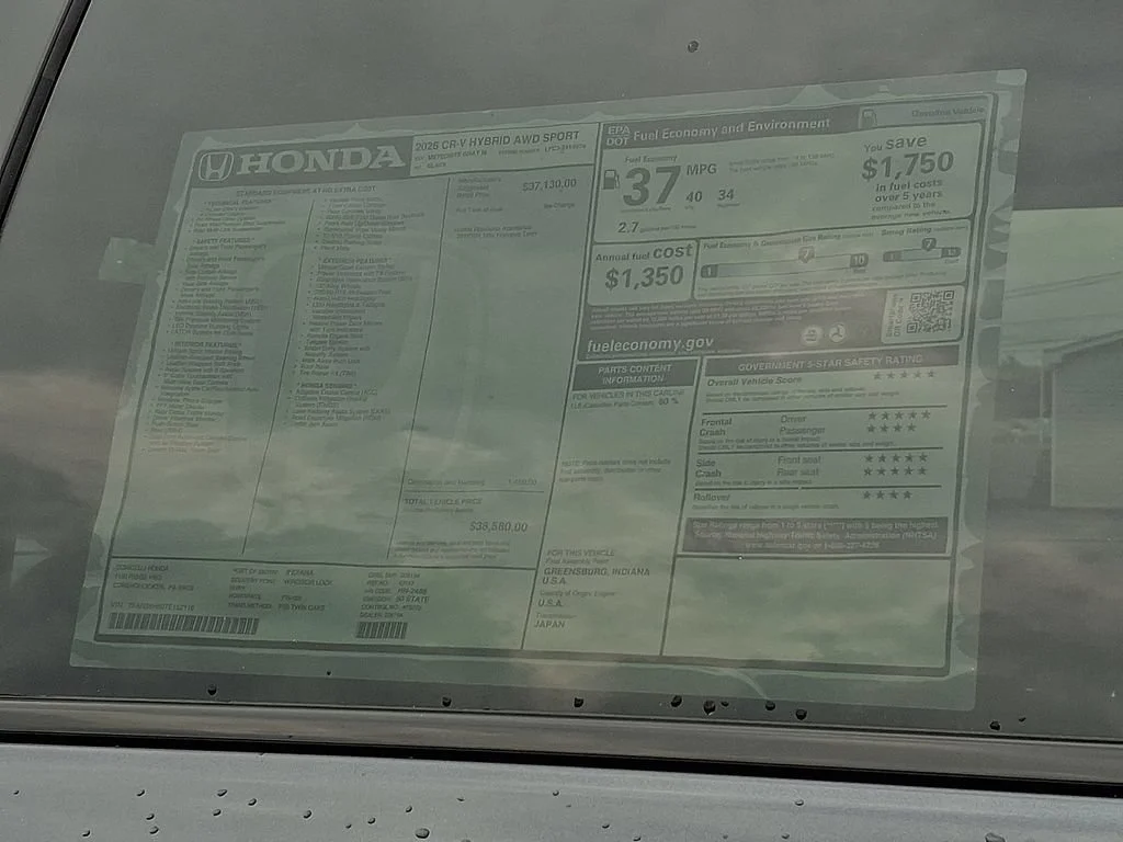 New 2026 Meteorite Gray Metallic Honda Sport image 3