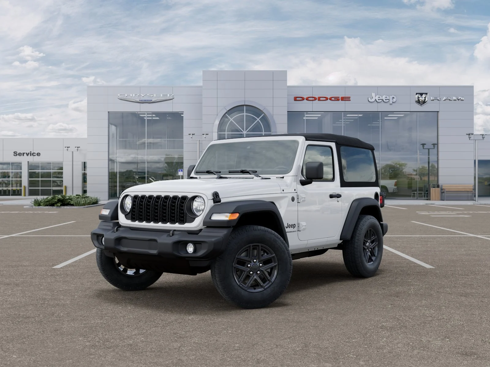 New 2026 Bright White Clear-Coat Exterior Paint Jeep Sport S image 28