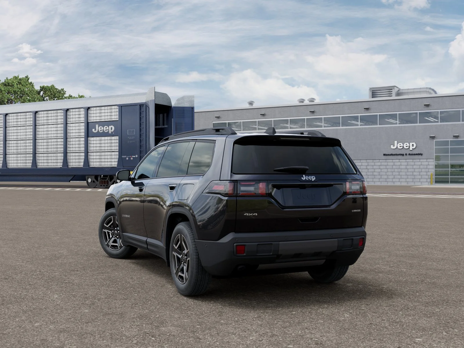 New 2026 Diamond Black Crystal Pearl-Coat Exterior Paint Jeep Laredo image 3
