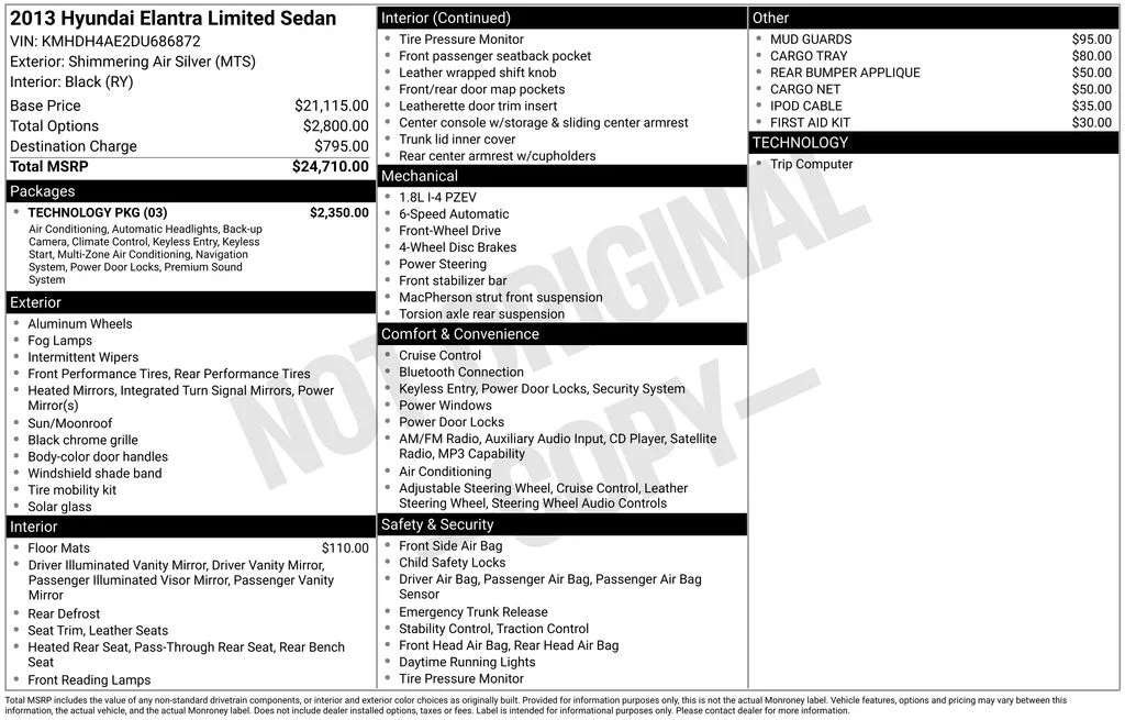 Used 2013 Silver Hyundai Limited image 2