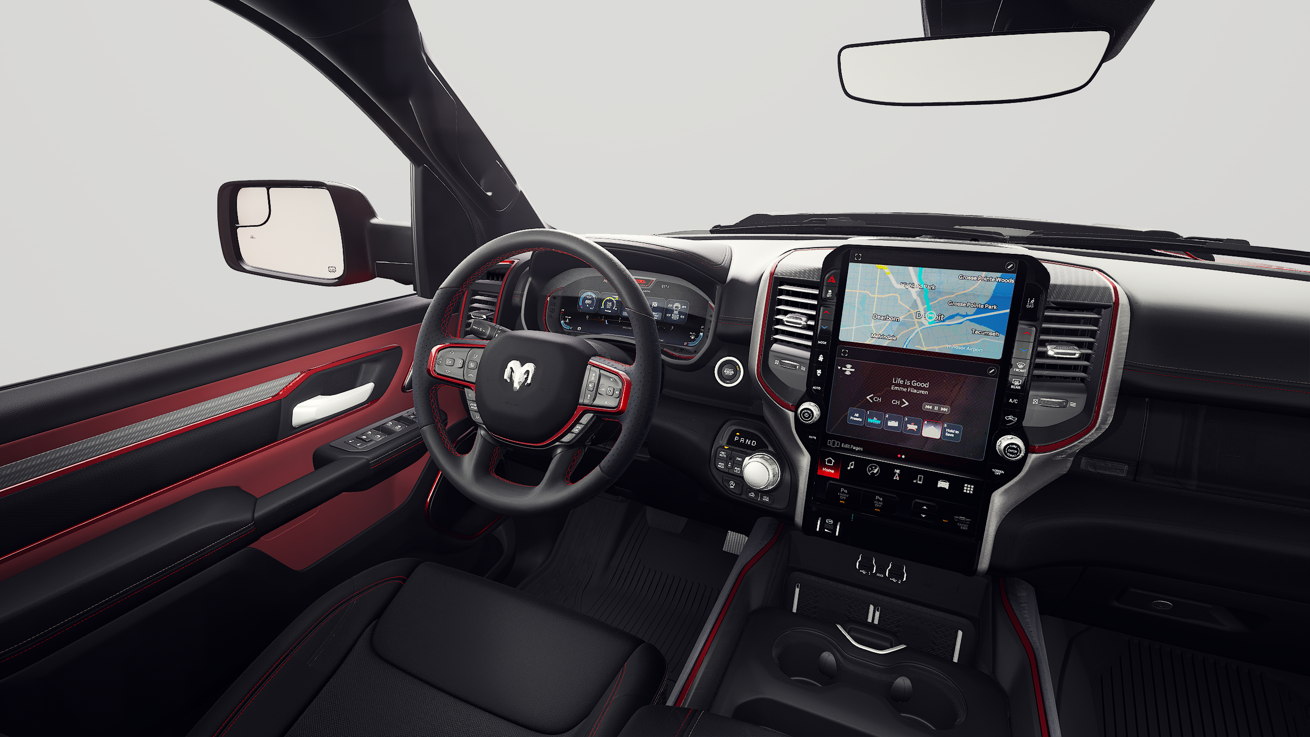 New 2027 Molten Red Pearl-Coat Exterior Paint RAM REBEL image 8