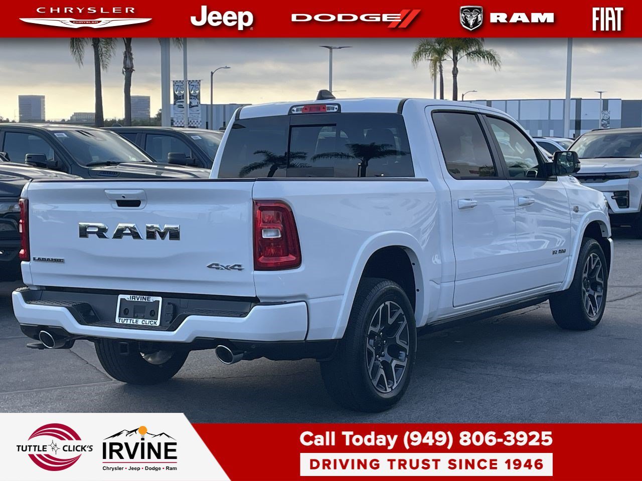 New 2026 Bright White Clear-Coat Exterior Paint RAM Laramie image 6