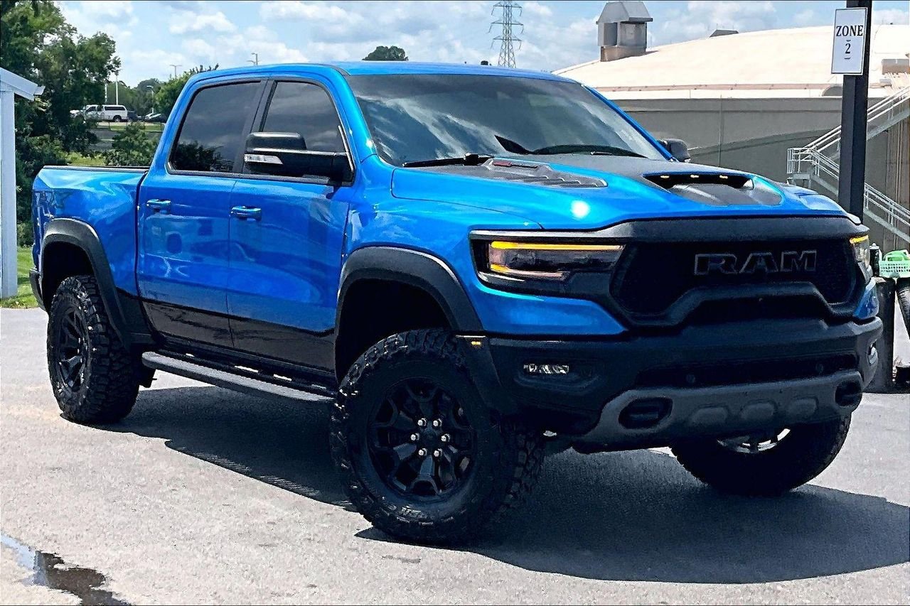 Used 2022 Hydro Blue Pearlcoat RAM TRX Crew Cab 4x4 57