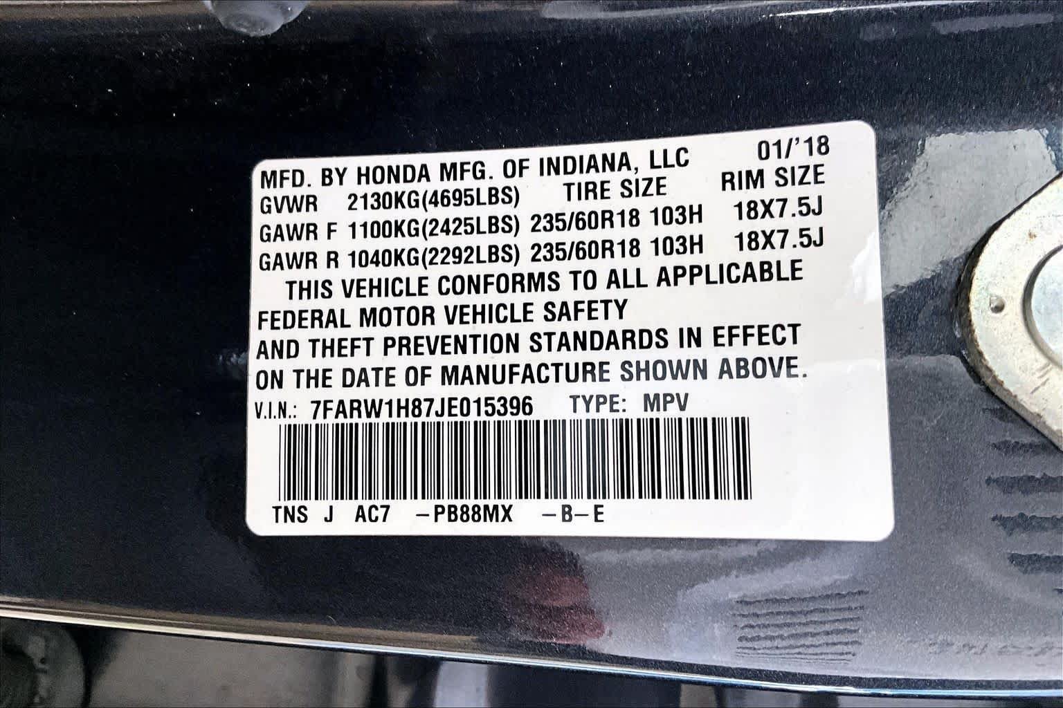 Used 2018 Gunmetal Metallic Honda EX-L image 35