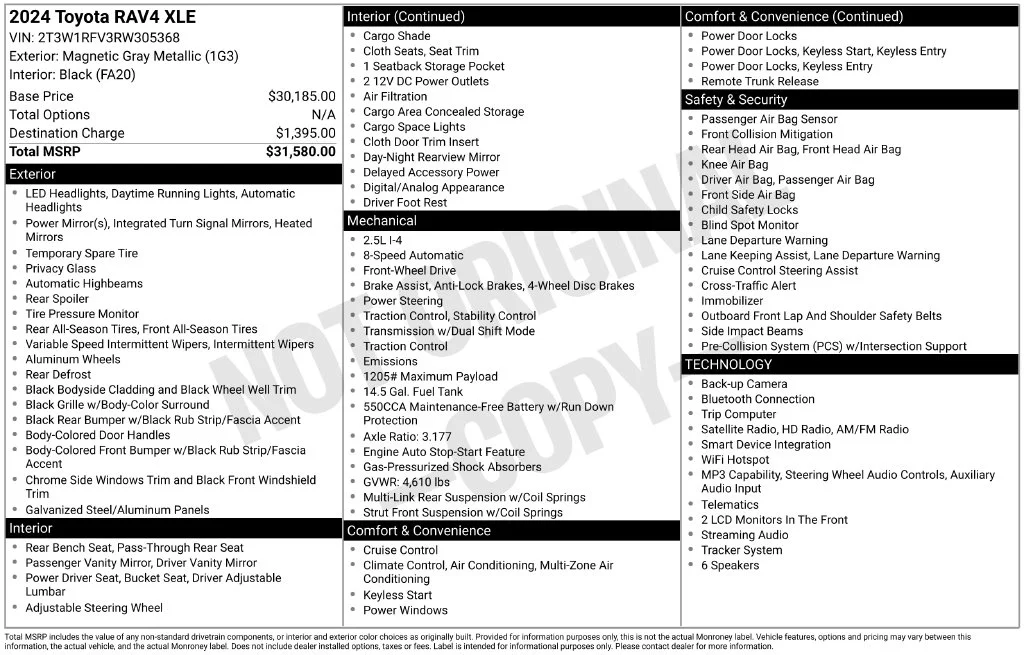 Used 2024 Gray Toyota XLE image 32
