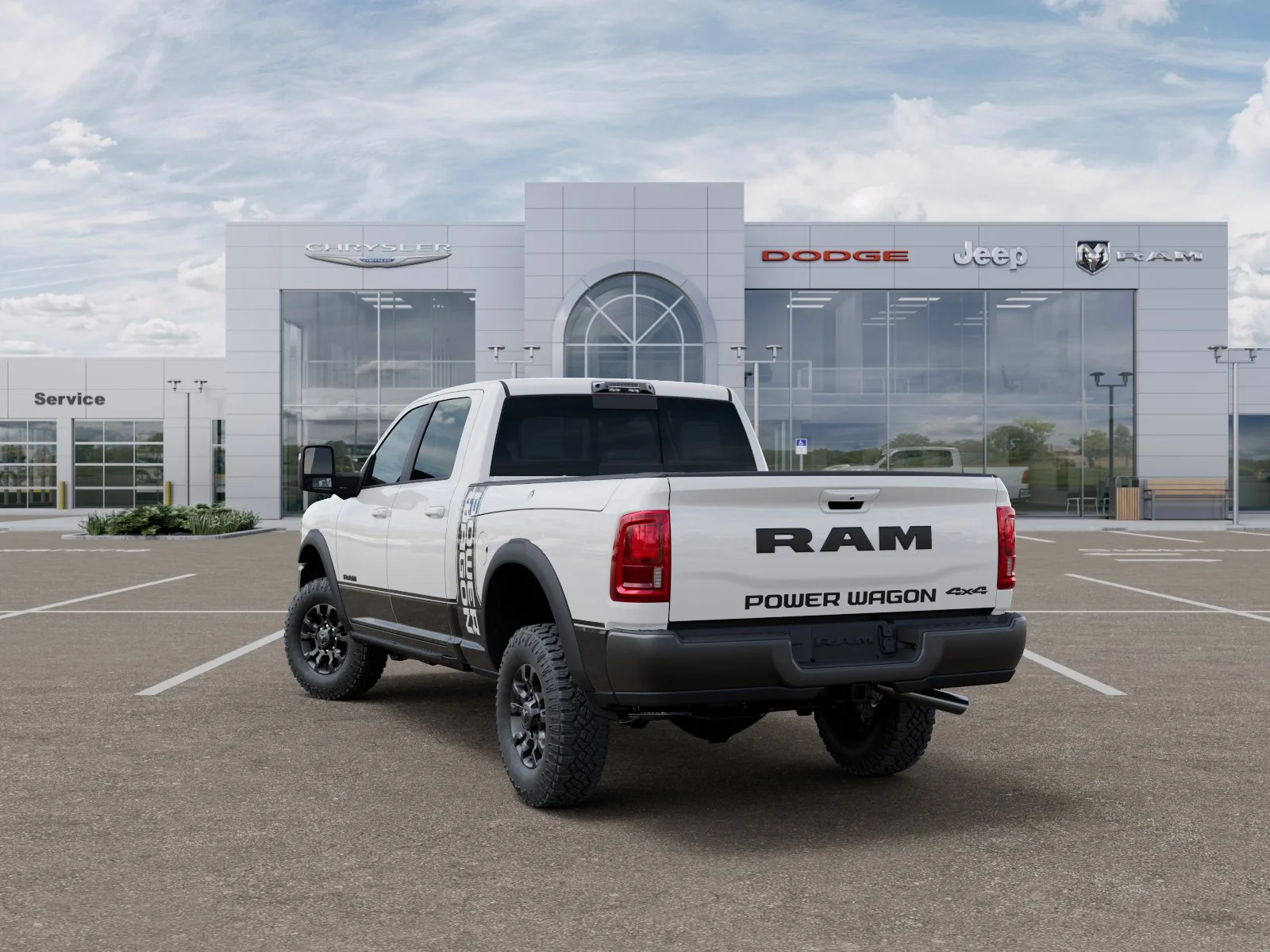 New 2026 Bright White Clear-Coat Exterior Paint RAM Power Wagon image 73