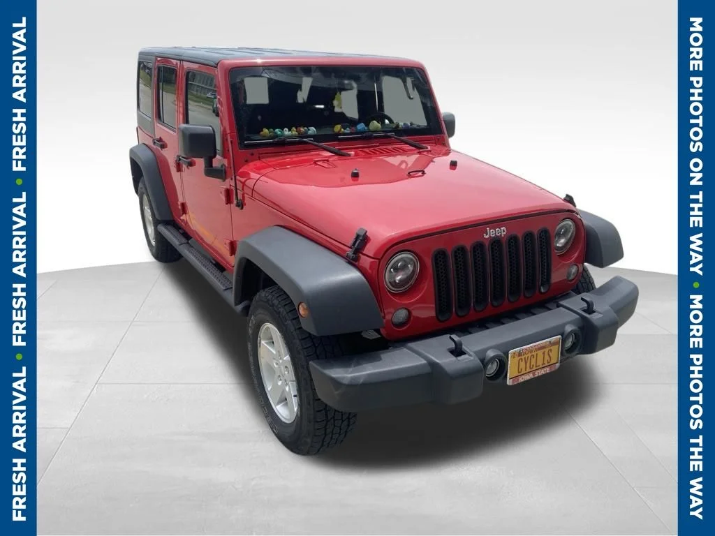 Used 2018 Red Jeep Unlimited Sport image 1