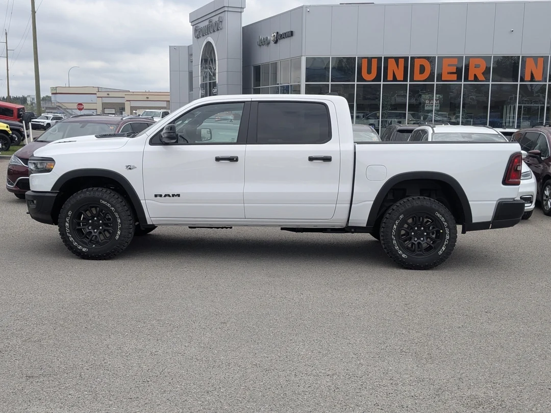 New 2026 White RAM Rebel - - 5.7L HEMI V8 - Rebel Level 1 Equip Grp - Trailer Brake Ctrl - Steel Sport Hood & More! image 5