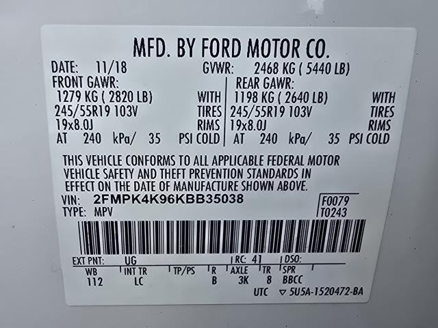 Used 2019 White Platinum Metallic Tri-Coat FORD TITANIUM image 41