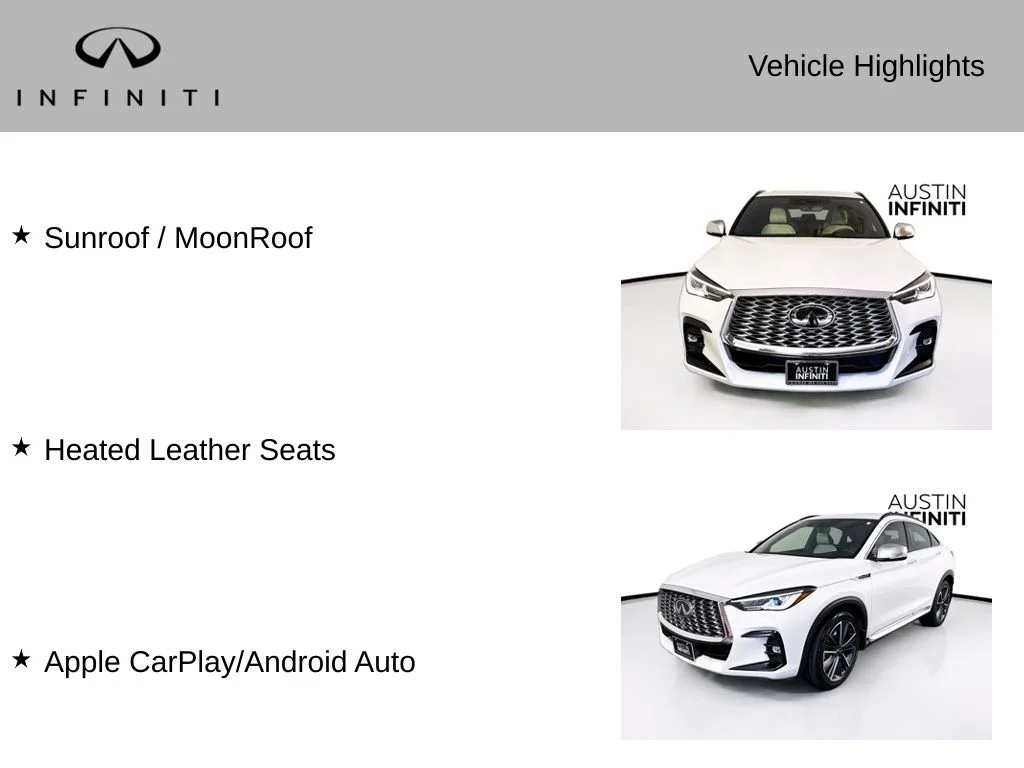 Certified Used 2024 White INFINITI LUXE image 3