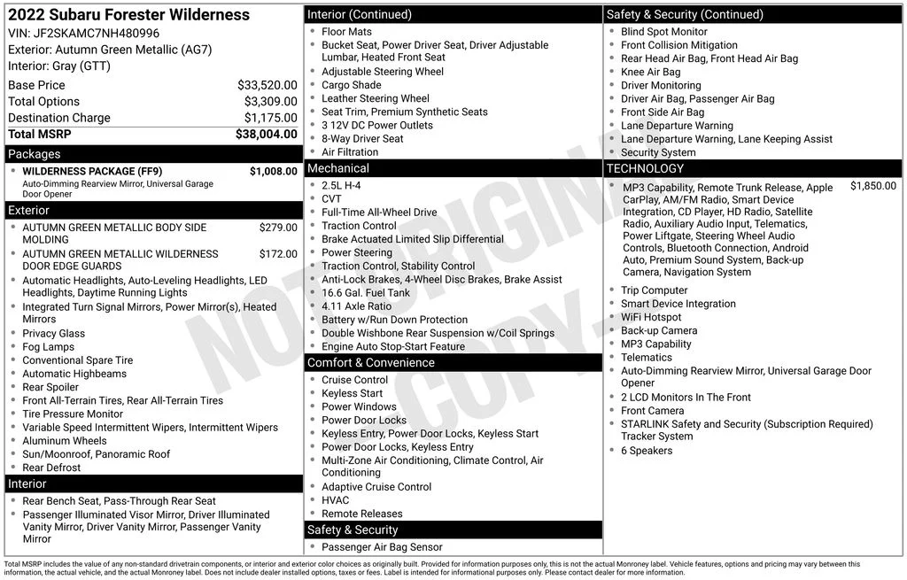Used 2022 Brown Subaru Wilderness image 7