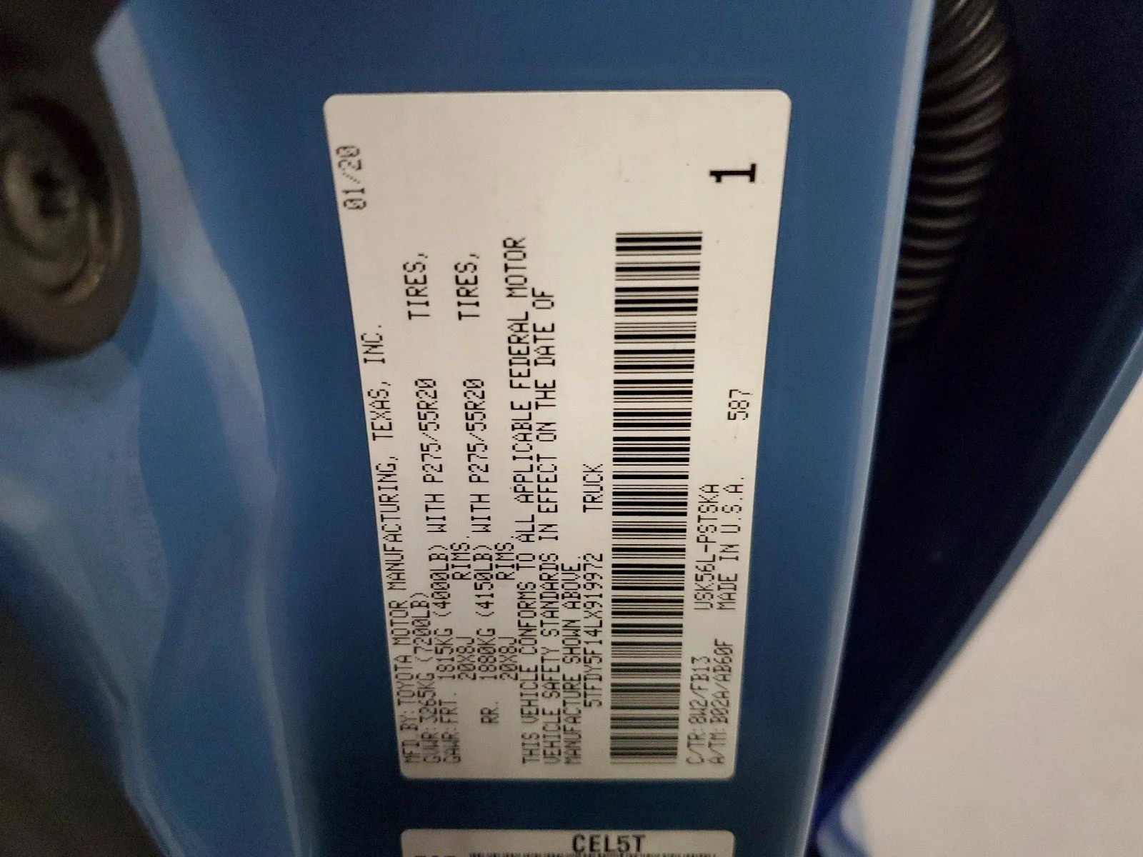Used 2020 Cavalry Blue Toyota SR5 image 32