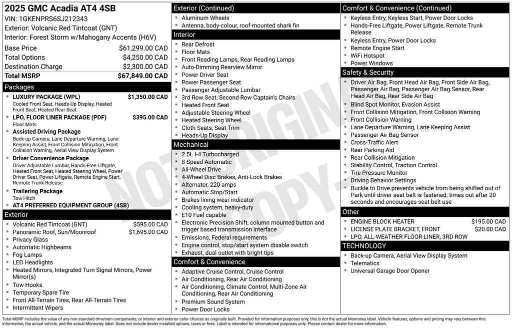 Used 2025 Red GMC AT4 image 30