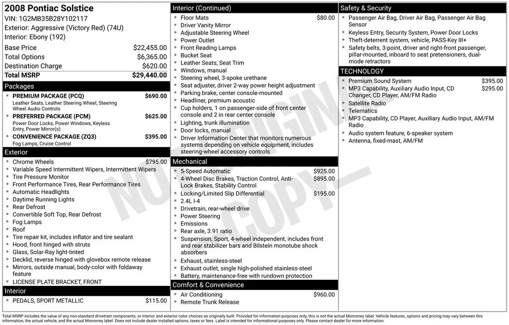 Used 2008 Red Pontiac Base image 2