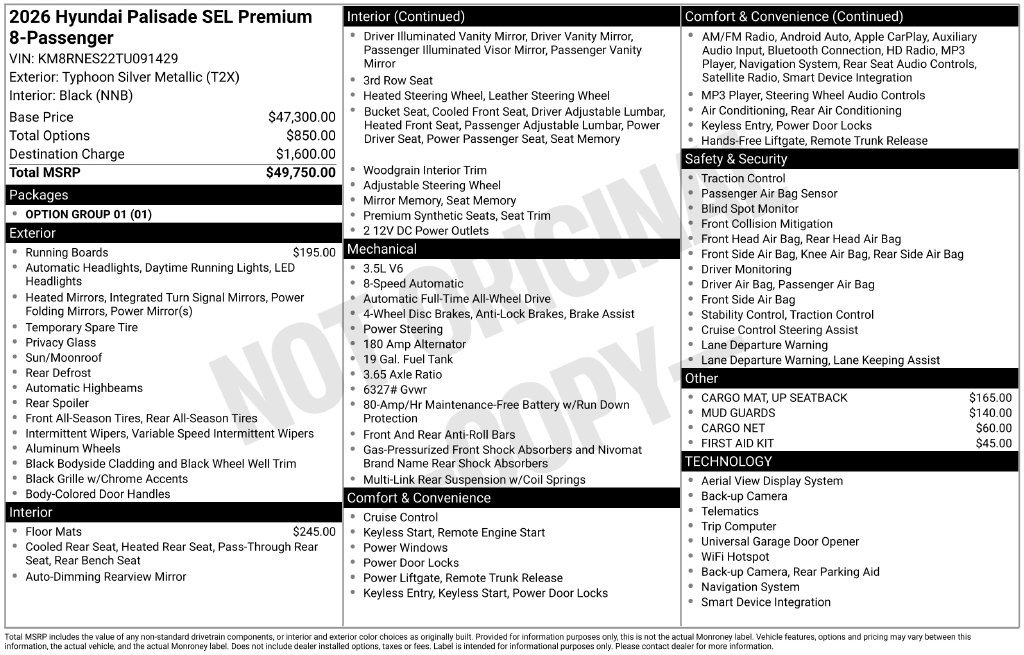 Certified Used 2026 Silver Hyundai SEL Premium image 9