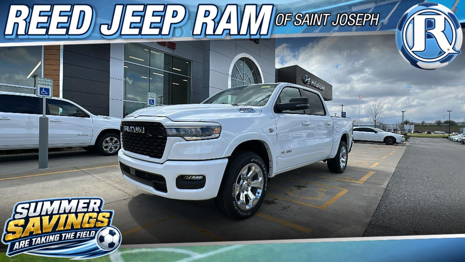 New 2026 Bright White Clear-Coat Exterior Paint RAM Big Horn image 1
