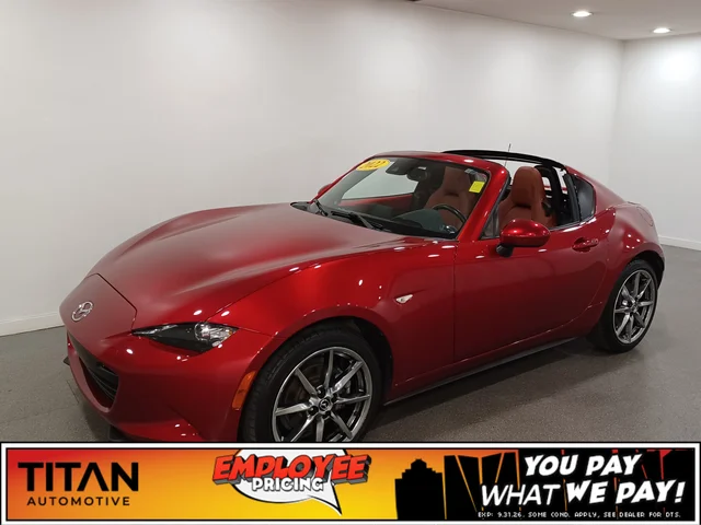 2022 Mazda MX-5 Miata RF GT*Soul Red Crystal | Terracotta Htd Leather | Nav | BOSE | Power Hardtop | Blind Spot Detection