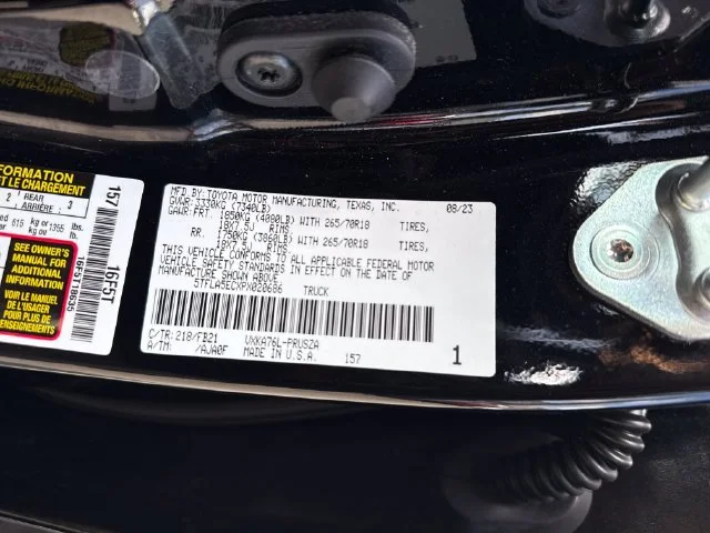 Used 2023 Midnight Black Metallic Toyota SR5 image 16