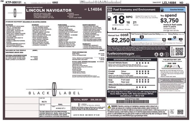 Used 2020 White Lincoln Black Label image 43