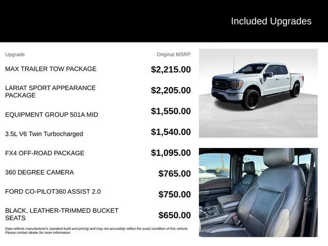 Used 2022 White Ford LARIAT image 5