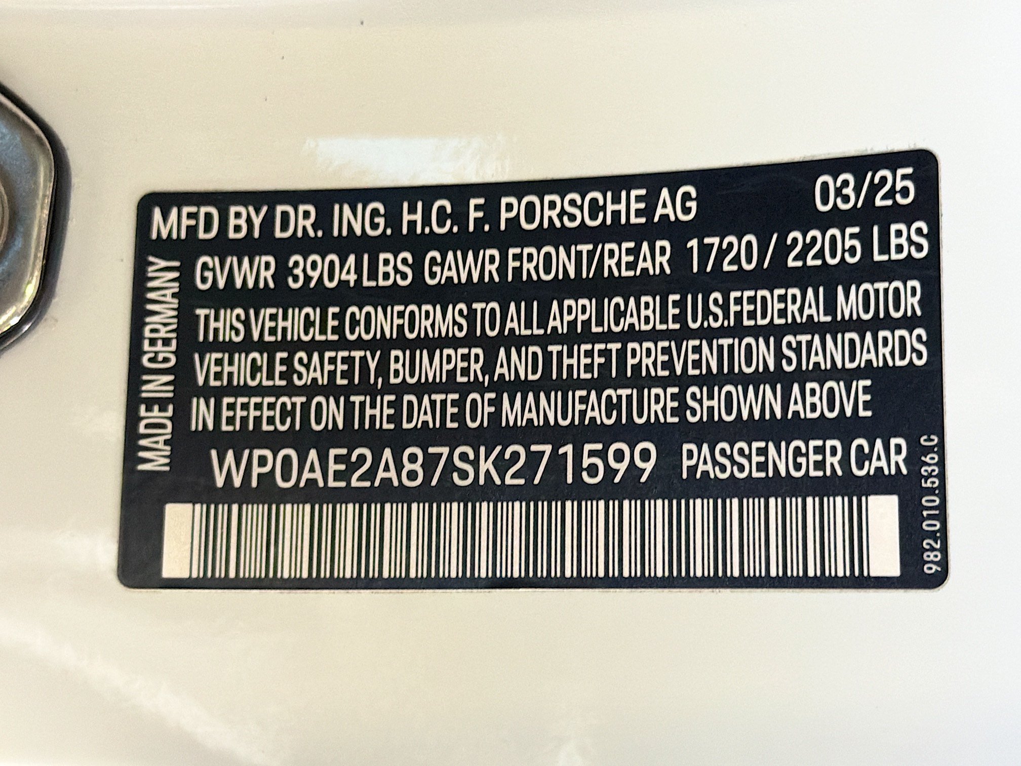 Certified Used 2025 White Porsche GT4 RS image 40