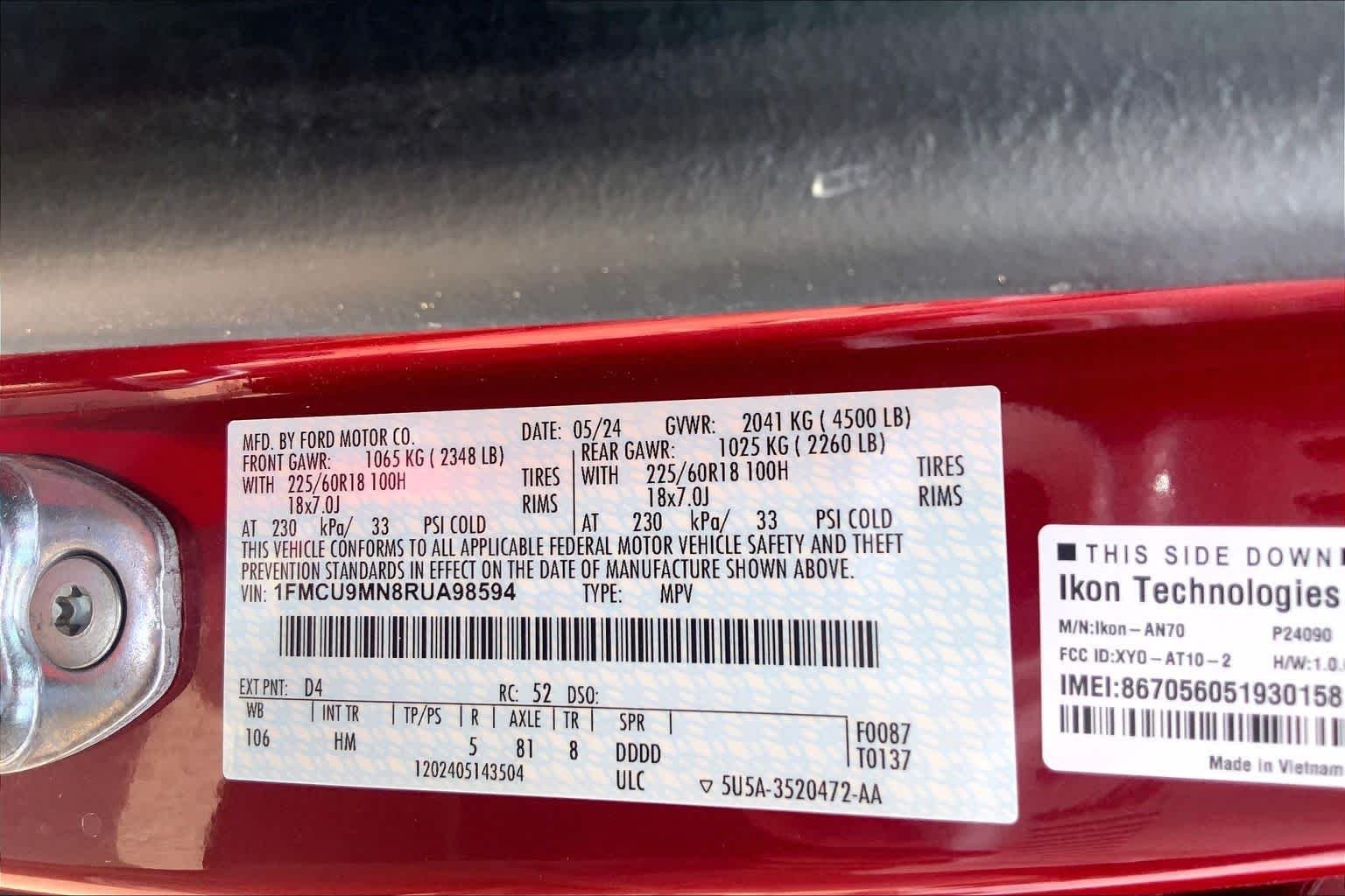 Used 2024 Rapid Red Metallic Tinted Clearcoat Ford ST-Line image 37